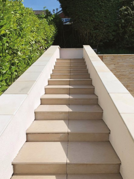 Sawn Mint Sandstone Bullnose 1000x350