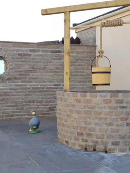 Raj Green Sandstone Walling Mixed Sizes