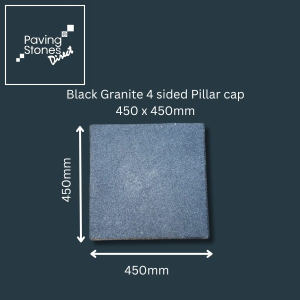 Black Granite 4 sided 450x450 Pillar Cap