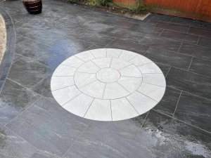 Smoke Grey Porcelain 2.4m Circle including SOK